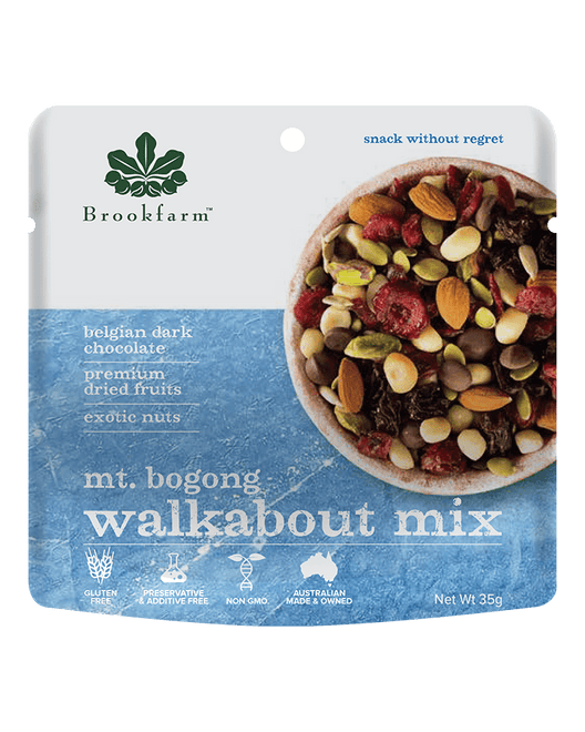 澳洲農場無麥麩乾果果仁黑朱古力小食 (細) Brookfarm Gluten Free Nut, Fruit and Dark Chocolate Walkabout Mix (35g)