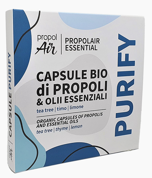 補給擴散器的有機蜂膠精油膠囊 (茶樹) Propolis Refill Organic Capsules with Essential Oil for Diffusers (PURIFY) (一盒五粒）
