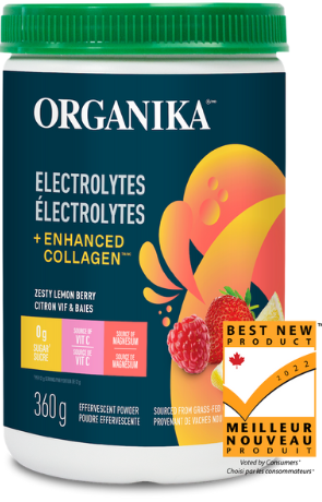 加拿大電解質膠原蛋白 (檸檬莓味) Organika Electrolytes Enhanced Collagen (Lemon Berry) (360g)
