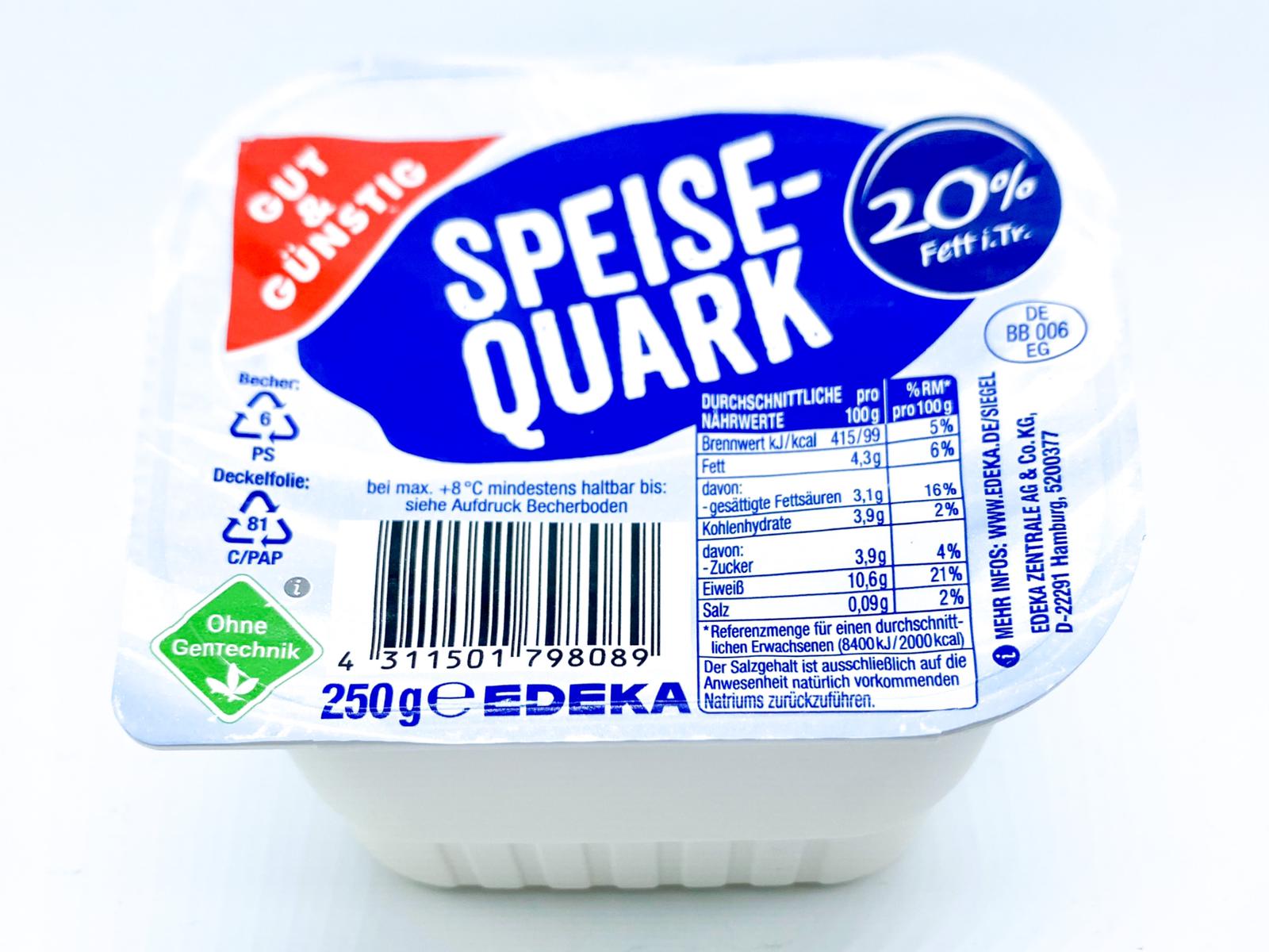 布緯鮮芝士 Edeka Fresh Quark (250g)  (Best before 15/05/2024)