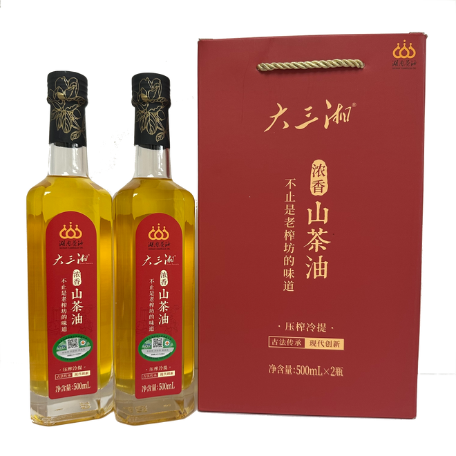 25% off 大三湘有機濃香山茶油 (孖裝禮盒) Great Sanxiang Organic Camellia Oil Gift Box (500ml x 2)