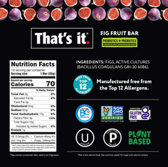 無花果益生菌棒 (3枝裝) That's It Fig Probiotic Fruit Bar (Pack of 3 x 35g)