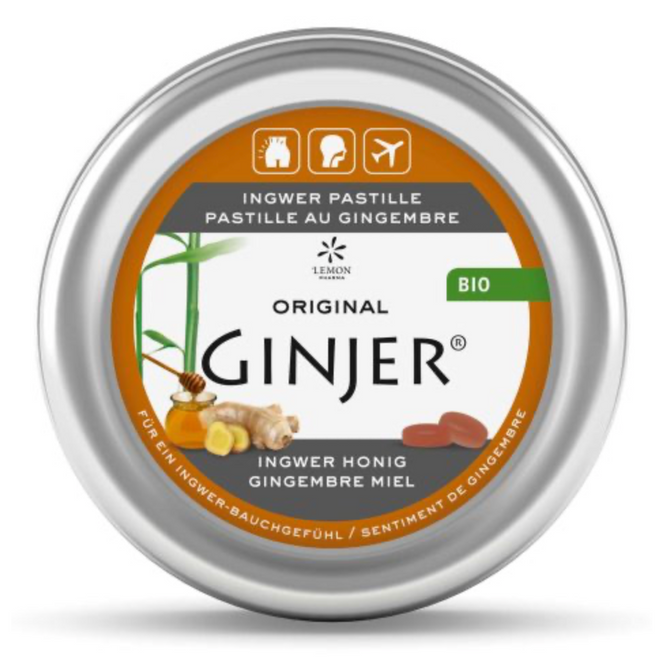 德國有機蜜糖薑糖 Ginjer Organic Ginger Pastille - Honey (40g)
