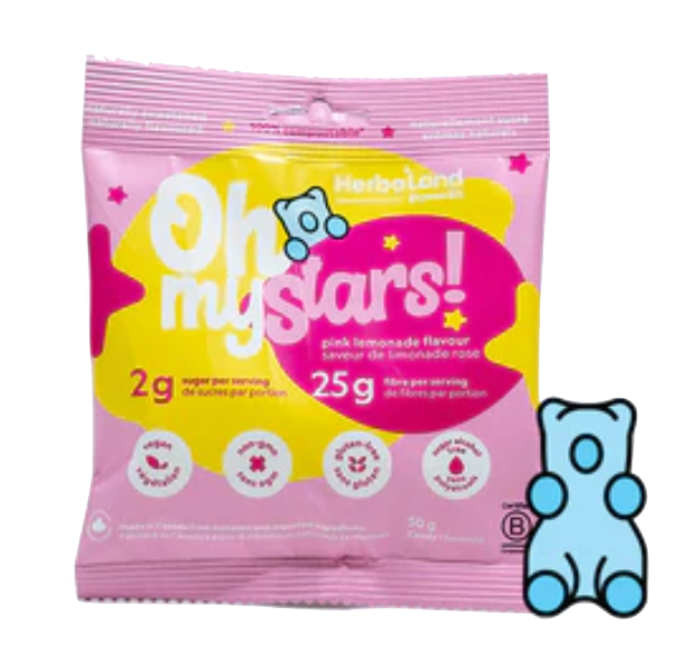 加拿大檸檬星星高纖軟糖 Herbaland Oh My! Stars - Pink Lemonade Gummies (50g)