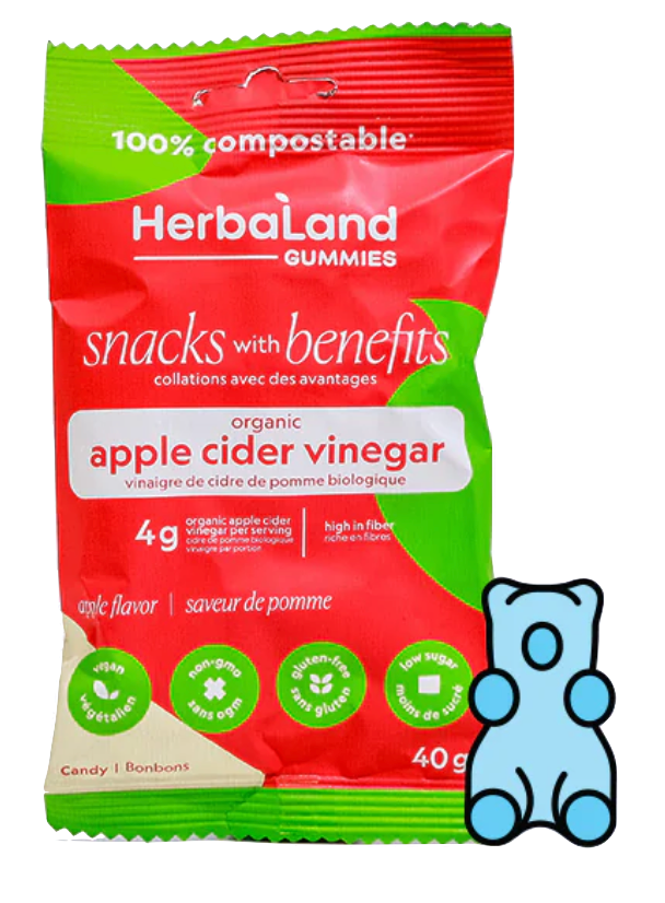 加拿大蘋果醋高纖軟糖 (40克) Herbaland Apple Cider Vinegar Gummies (40g)