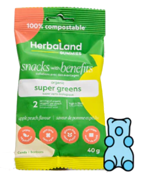 加拿大蔬菜高纖軟糖 Herbaland Super Greens Gummies (40g)