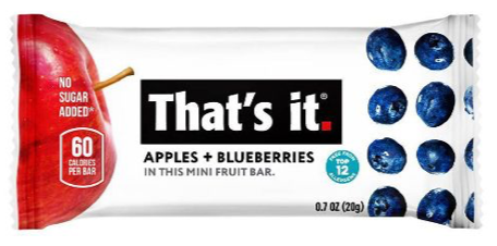 藍莓蘋果迷你棒 That's it Blueberry and Apple Mini Fruit Bar (20g)