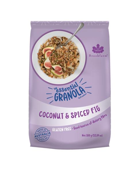 澳洲農場無麥麩蕎麥無花果早餐 Brookfarm Essential Granola Coconut and Spiced Fig (350g)
