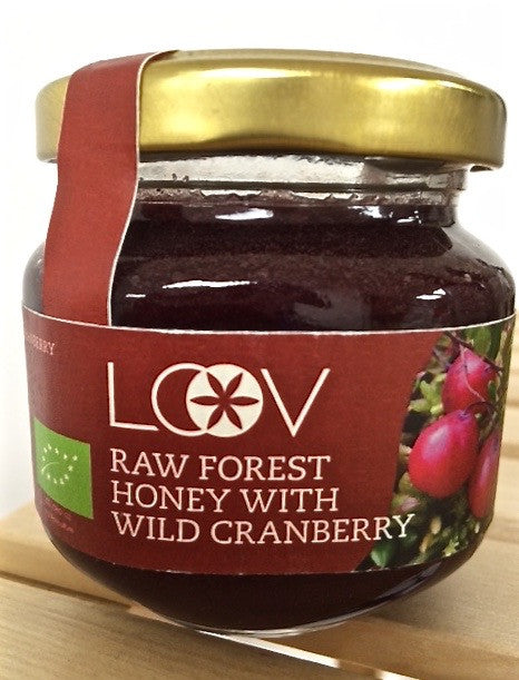 Loov 有機小紅莓粉原生蜂蜜 Organic Raw Forest Honey with Wild Cranberry (150g)