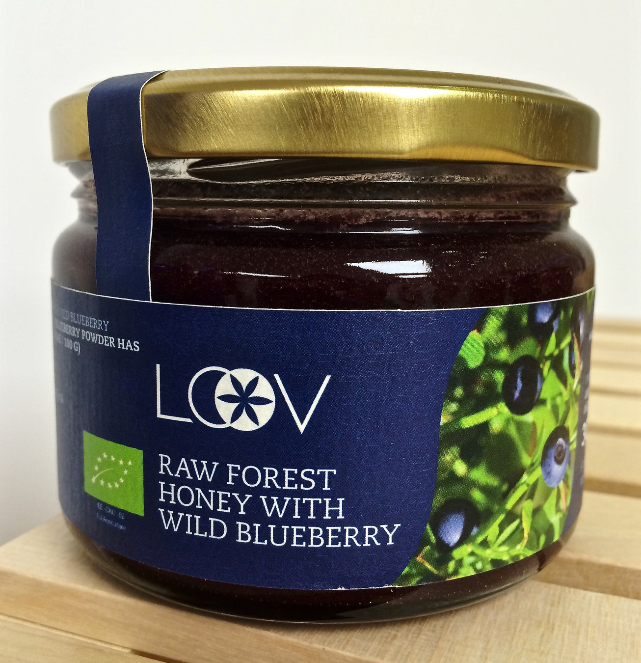 Loov 有機藍莓粉原生蜂蜜 Organic Raw Forest Honey With Wild Blueberry (300g)