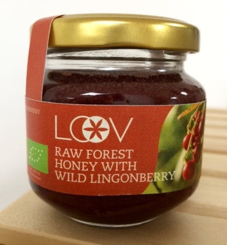 Loov 有機野生越橘粉混合森林原生蜂蜜 Organic Raw Forest Honey with Wild Lingonberry (150g)