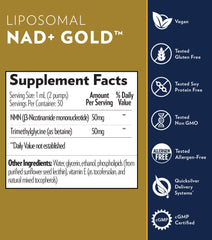 脂質NAD+ 抗衰老 Quicksilver NAD+ Gold™ (30ml)