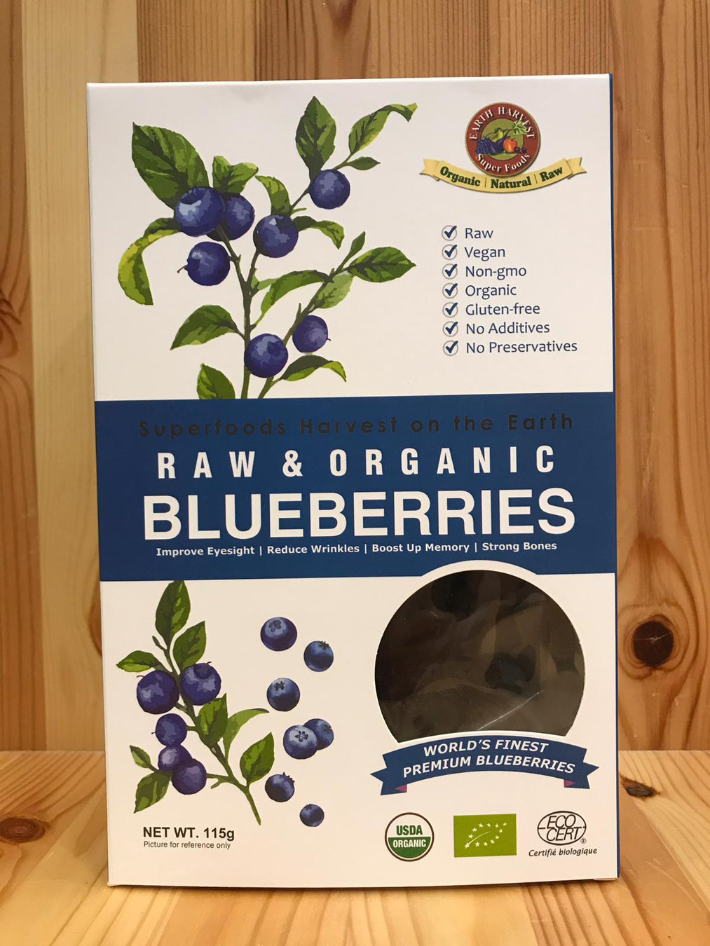 有機生機藍莓乾 Organic Raw Blueberries (115g)