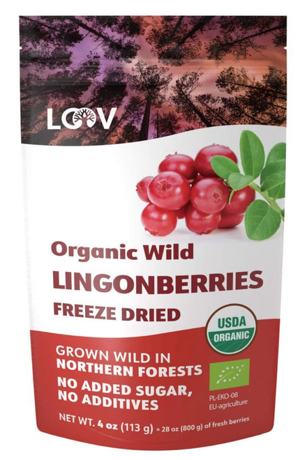有機原粒野生森林越橘莓 Loov Organic Whole Wild Lingonberries (113g)