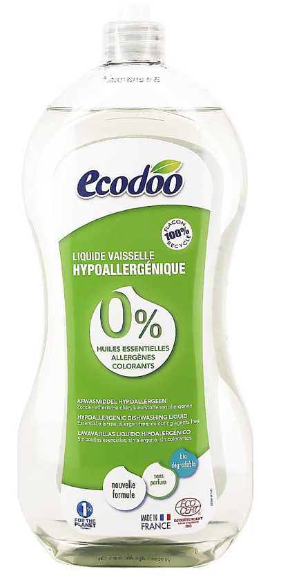 天然環保低敏洗潔精 (大支裝) Ecodoo Hypoallergenic Eco Dishwashing Liquid  (1L)
