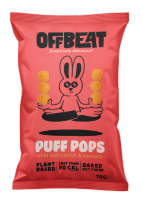素食波波 (番茄甘筍味) Offbeat Puff Pops (Tomato & Carrot)  70g