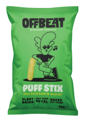 素食脆條 (羽衣甘藍芥末味) Offbeat Puff Stix (Kale & Wasabi) 70g