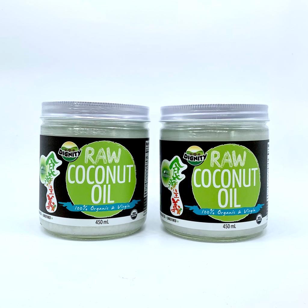 食療主義有機初榨椰子油孖裝 WeHealth Raw Organic Coconut Oil 2 Jars (450ml each)