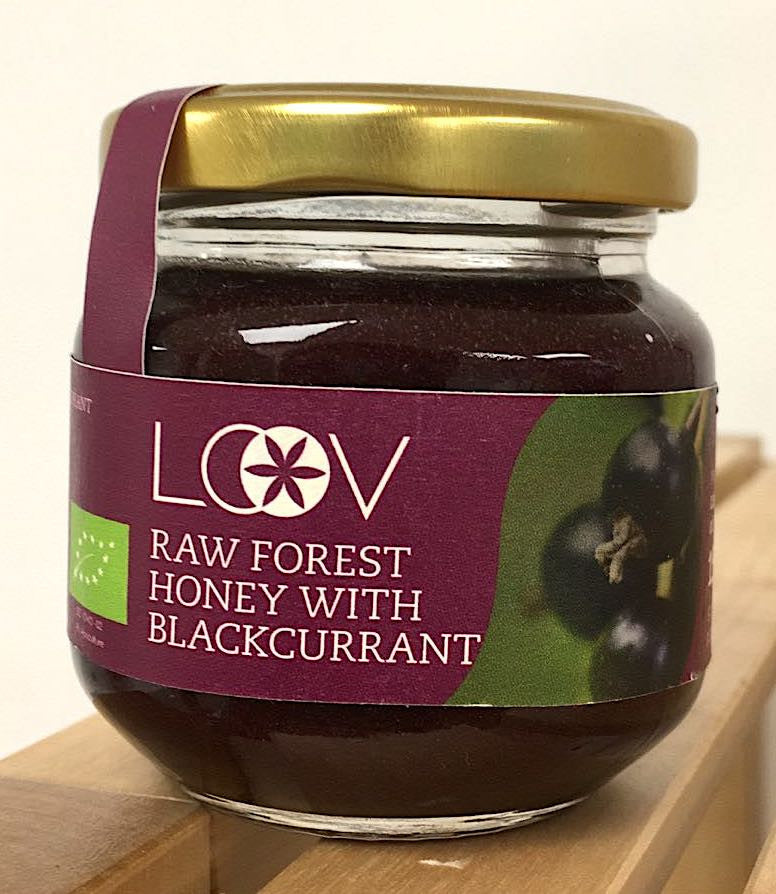 20% OFF Loov 有機黑加侖子粉混合森林原生蜂蜜 Organic Raw Forest Honey with Blackcurrant (150g)